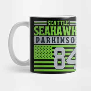 Seattle Seahawks Parkinson 84 American Flag Football Mug